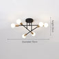 Modern minimalist luxury 6-speed E27 branch chandelier living room