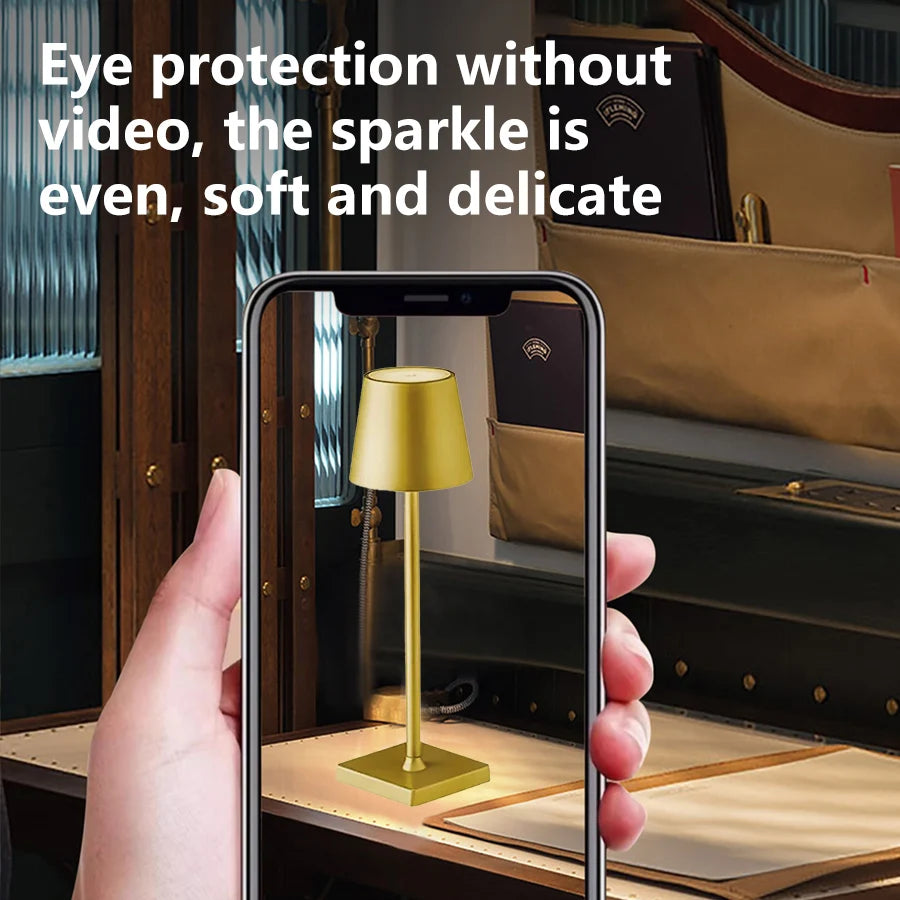 Cordless Rechargeable Led Table Lamp Desk Bedroom Night Light USB 3