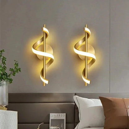 LED Wall Lamp Nordic Bedroom Bedside Minimalist Sconce Black White