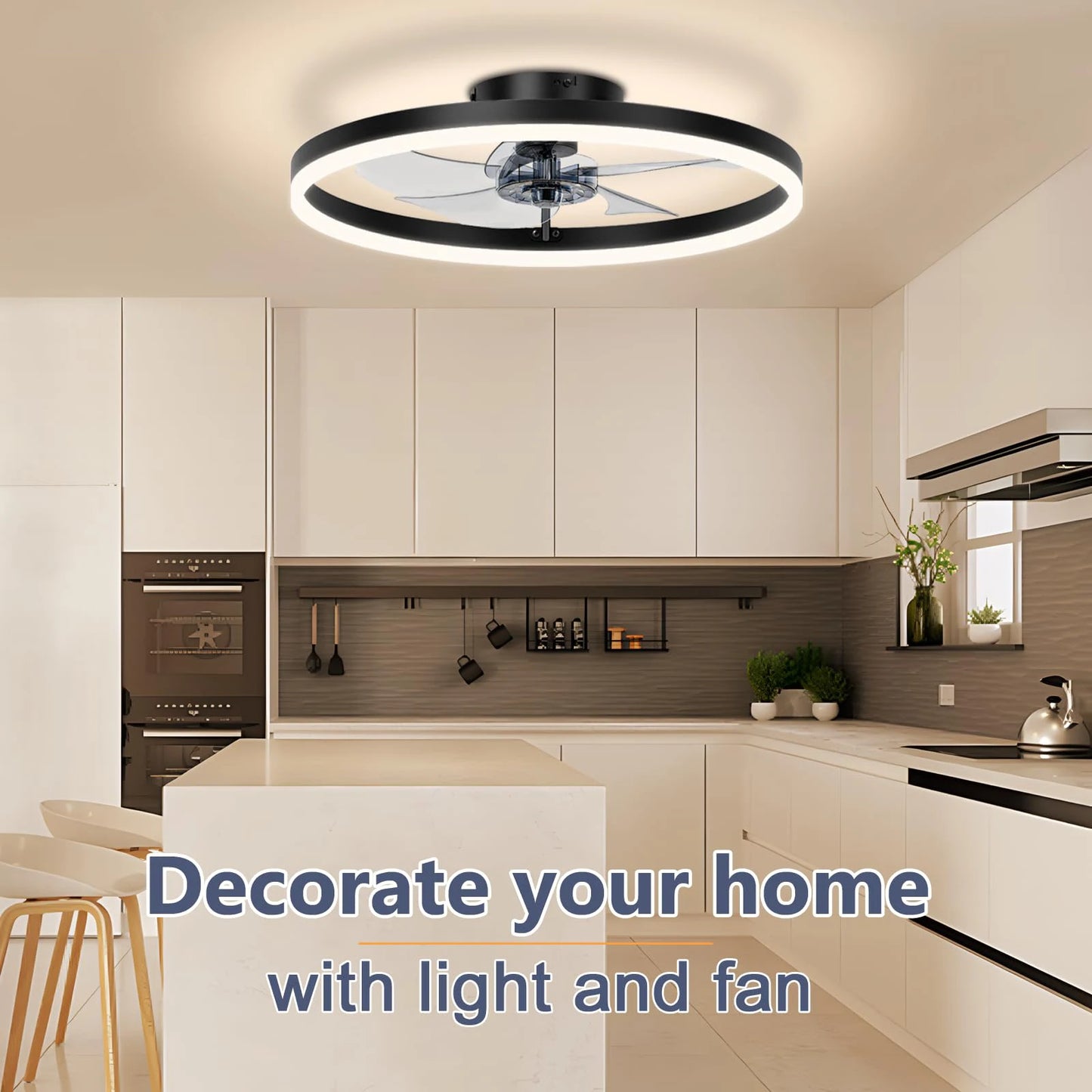 Smart Ceiling Fan with Lights and Remote 6 Speeds Dimmable LED Fan