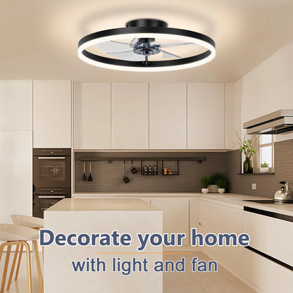 Smart Ceiling Fan with Lights and Remote 6 Speeds Dimmable LED Fan