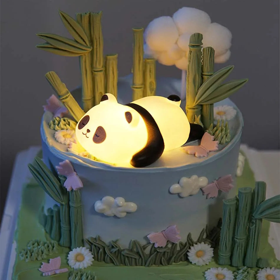 New Panda LED Night Light Living Room Cute Panda Plastic Lamp Bedside