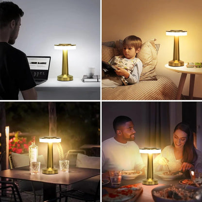 LED Table Lamp Touch Sensor Rechargeable Desktop Night Light Wireless