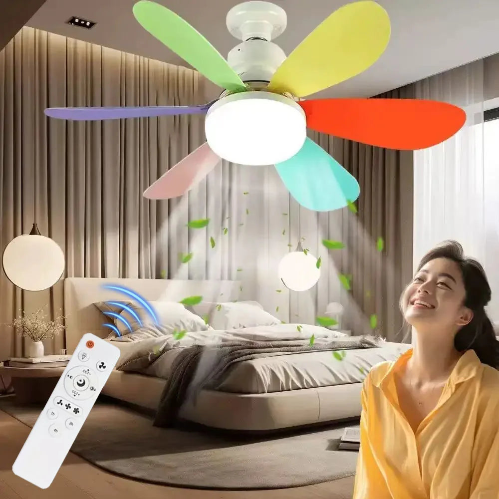 E27 Base LED Ceiling Fan Light with Remote Control 85V-265V Voltage 3