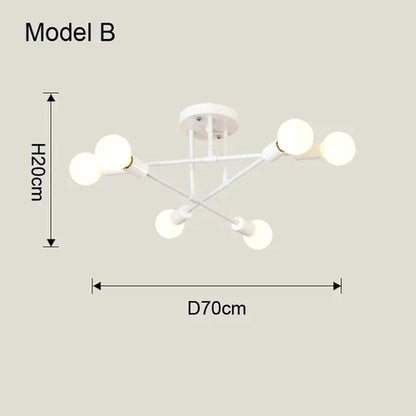 Nordic Minimalist Pendant Light Ceiling Lamp LED Chandelier Suitable