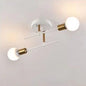 Nordic Simple Living Room Ceiling Light 2 lamps Modern Long Iron Arm