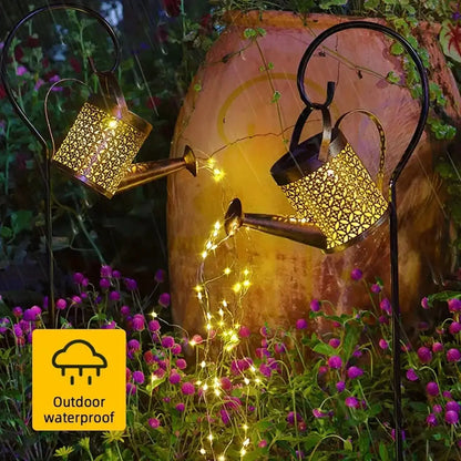 1pc Solar Watering Can Light Outdoor Waterproof Shower Light
