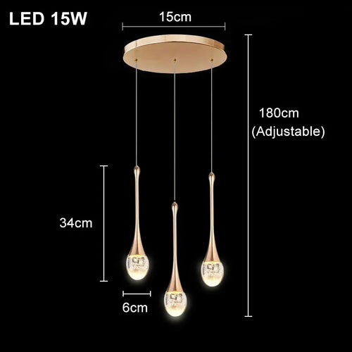 Modern Bubble Crystal Pendant Lights Indoor Hanging Lamp For  Kitchen