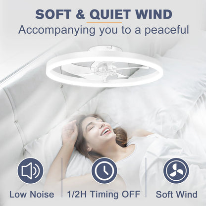 Smart Ceiling Fan with Lights and Remote 6 Speeds Dimmable LED Fan