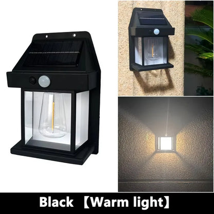 Outdoor Solar Tungsten Wall Light with Motion Sensor IP65 Waterproof