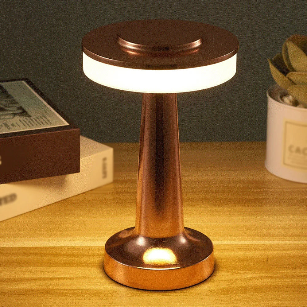 Retro Led Table Lamp Usb Rechargeable Infinitely Dimmable Night Light