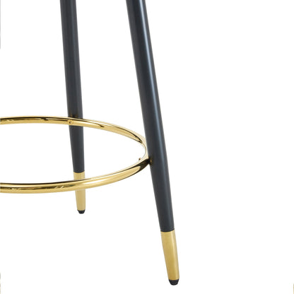 360 ° rotatable bar chair.Modern White PU comfortable upholstered bar