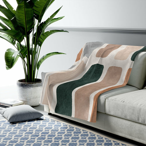 Abstract Bars Blanket Plush Throw