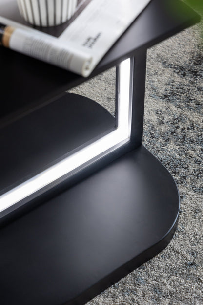 16.5x17x74' Two Tiered Vertical Shelving Stand with Light (Not include