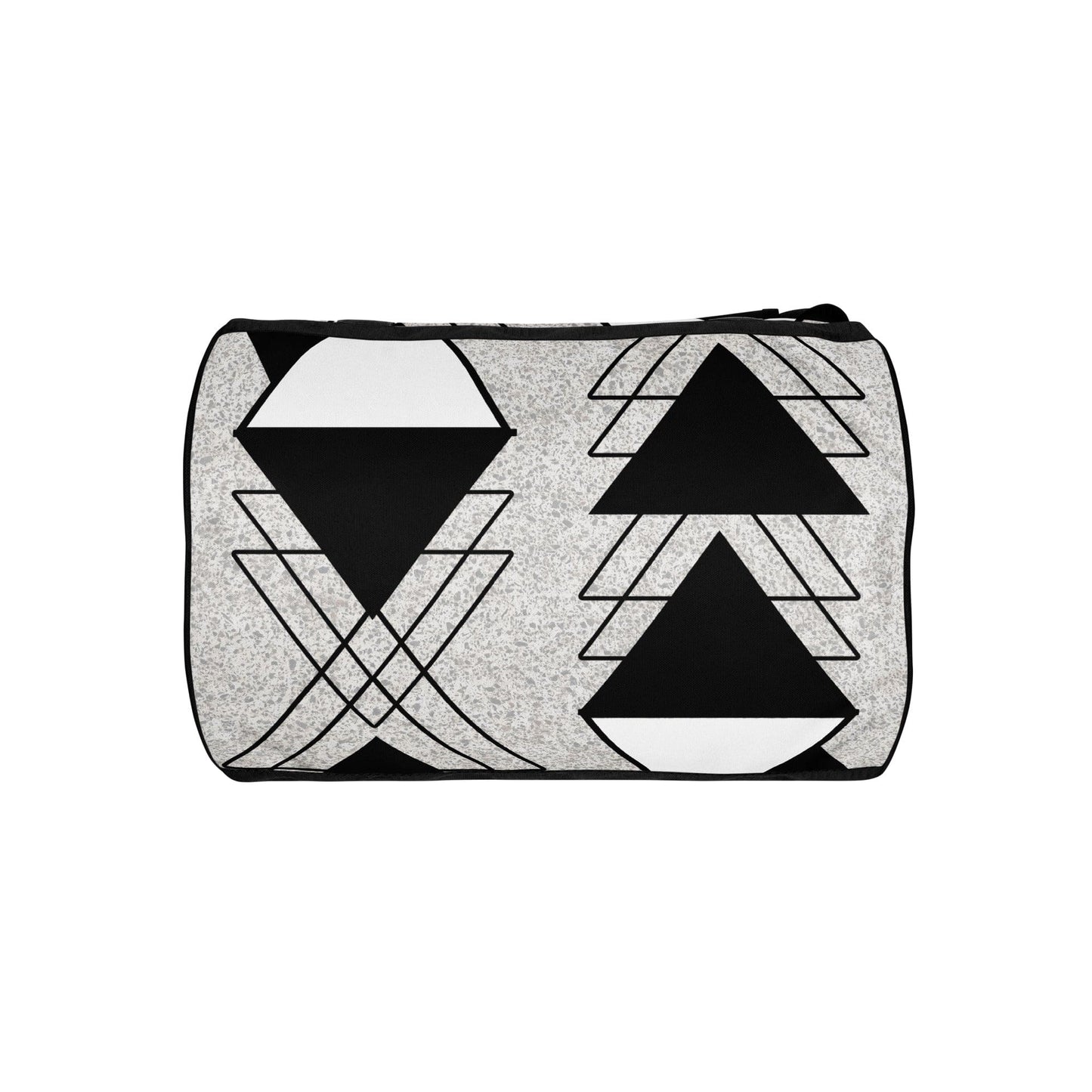 Crossbody Water-resistant Travel Bag - Black and White Ash Grey