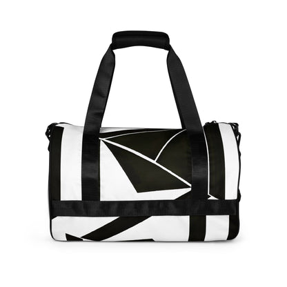 Crossbody Water-resistant Travel Bag - Black and White Geometric