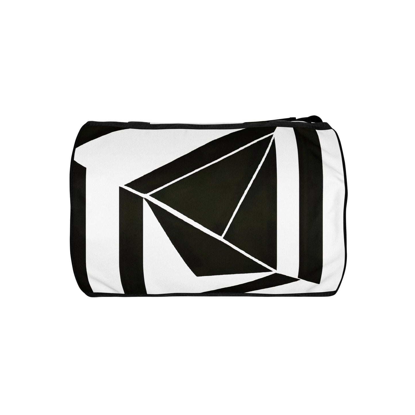Crossbody Water-resistant Travel Bag - Black and White Geometric