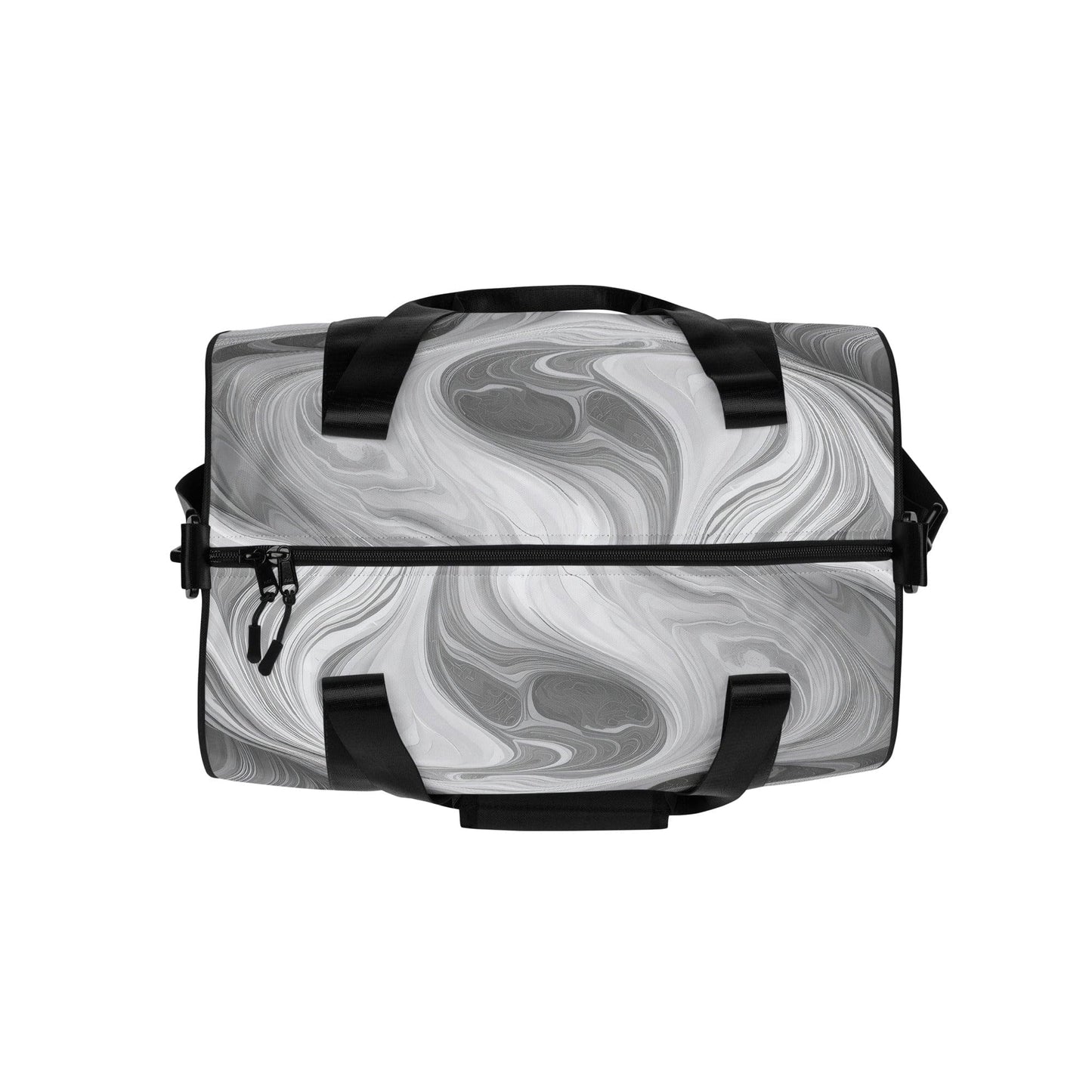 Crossbody Water-resistant Travel Bag - Boho Marble Pattern White