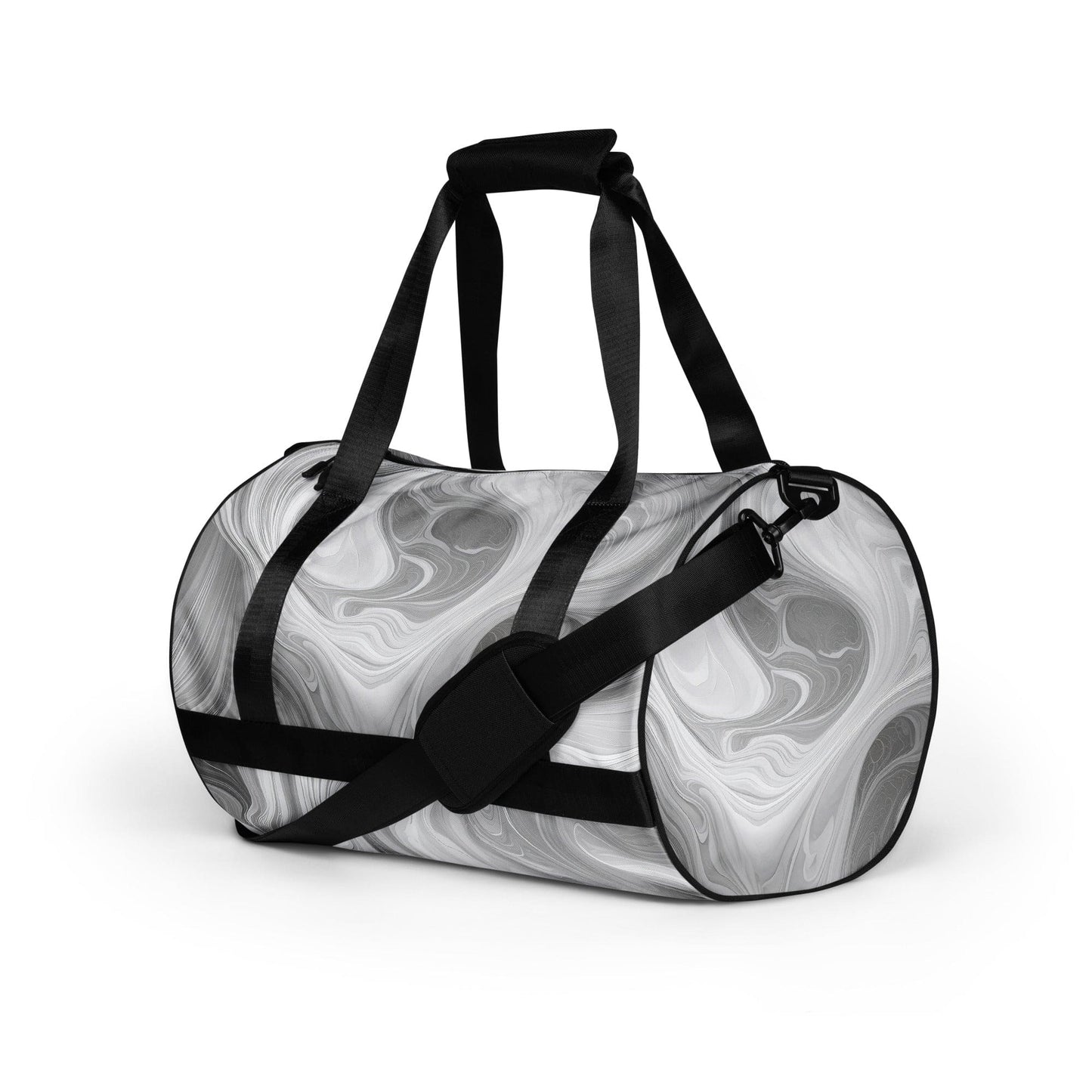 Crossbody Water-resistant Travel Bag - Boho Marble Pattern White