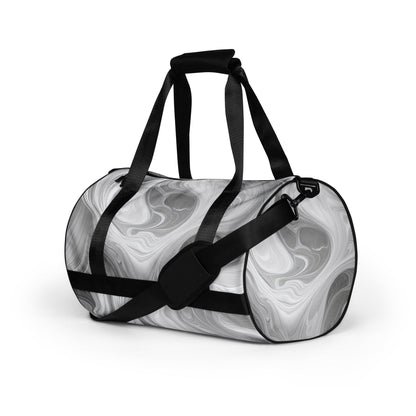 Crossbody Water-resistant Travel Bag - Boho Marble Pattern White