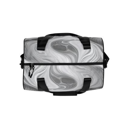 Crossbody Water-resistant Travel Bag - Boho Marble Pattern White