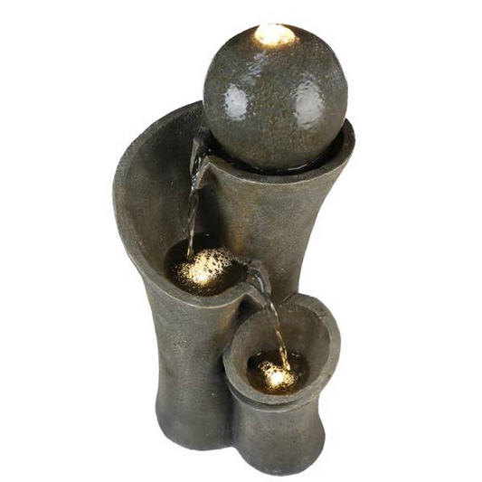 24 inch Outdoor Waterfall Garden Fountain