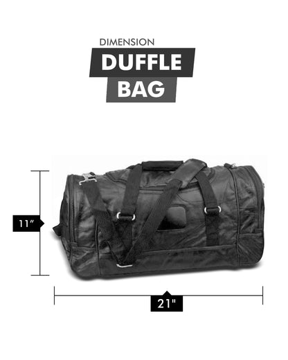 21 Inch Genuine Leather Duffle Bag