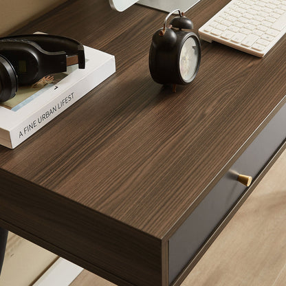 Mid Century Desk , Modern Writing Study Desk with Drawers,