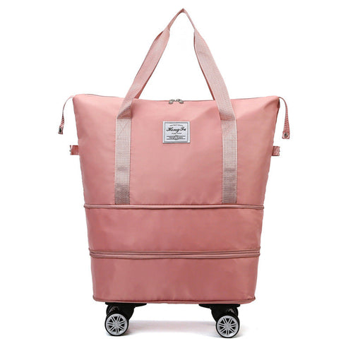 New Universal Wheel Travel Bag With Double-layer Dry And Wet