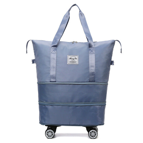 New Universal Wheel Travel Bag With Double-layer Dry And Wet