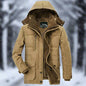 Mens Hooded Winter Parka Coat with Inner Fleece