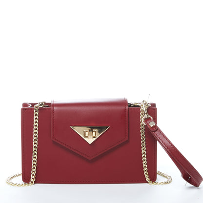 Mini Crossbody Bag Small Leather Burgundy Purse Wristlet Women's