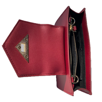 Mini Crossbody Bag Small Leather Burgundy Purse Wristlet Women's