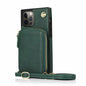Zipper Wallet Case with Adjustable Crossbody Strap for iphone