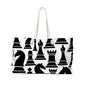 Weekender Tote Bag for Work/school/travel - Black and White Chess
